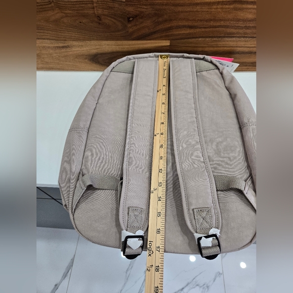 Kipling Backpack Large Tan Color 15" Laptop Bookbag NEW Seoul - Picture 14 of 15
